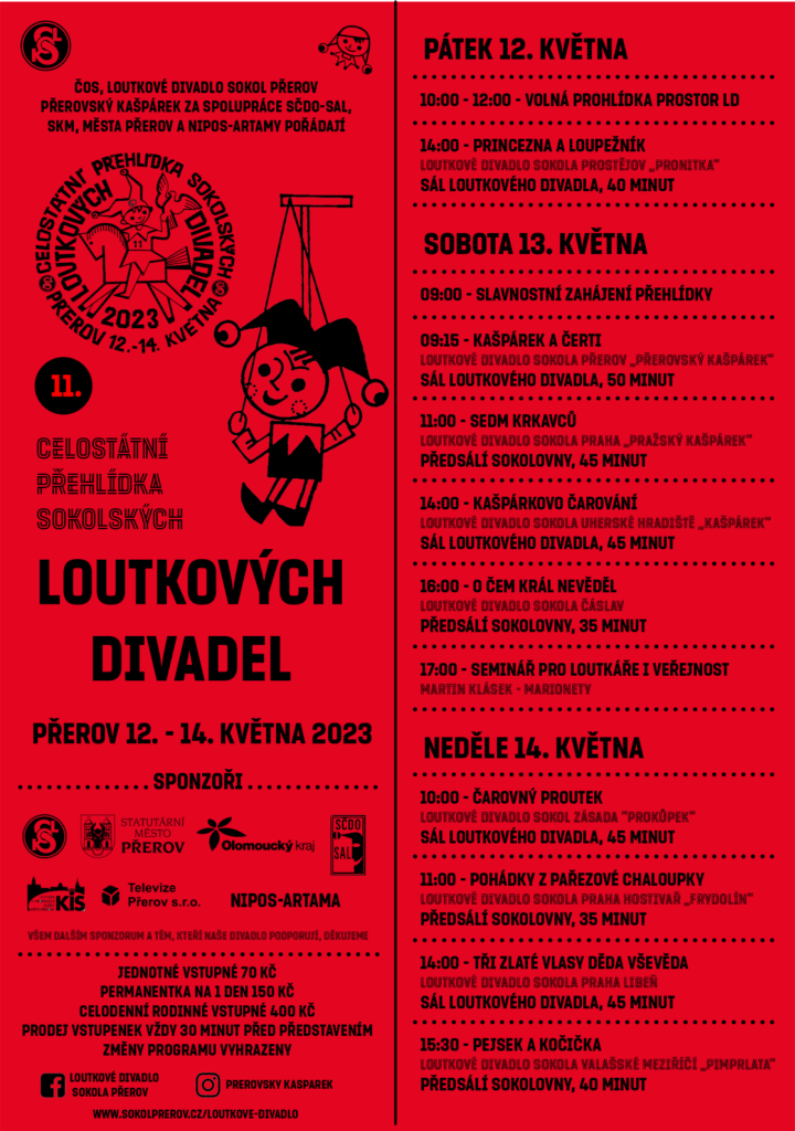 Plakát festivalu sokolských loutkových divadel 2023