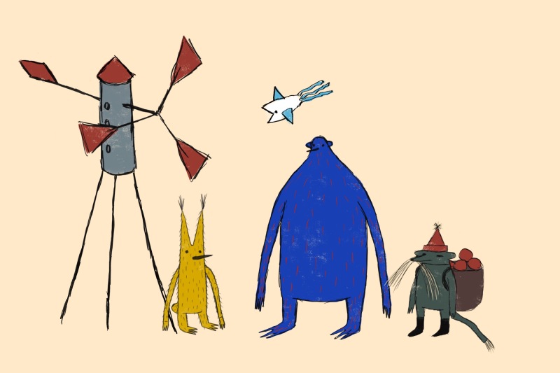 Naivní divadlo Liberec / Větroplaši / návrh Berta Doubková