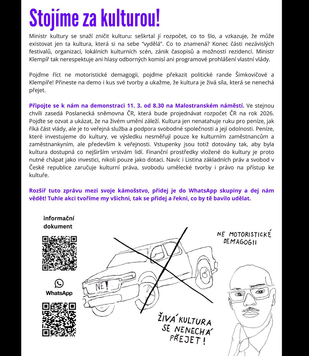 Stojíme za kulturou!